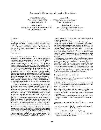 Asymptotic expansion of exp-log functions