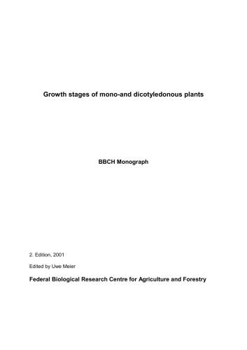 Growth stages of mono - and dicotyledonous plants (Стадии роста одно - и двудольных растений)