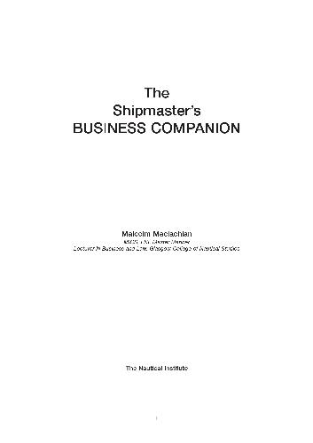 The shipmaster's business companion