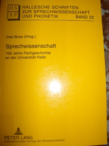 Hallesche Schriften zur Sprechwissenschaft und Phonetik Band 22