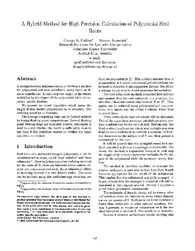 Hybrid method for polynomial real roots