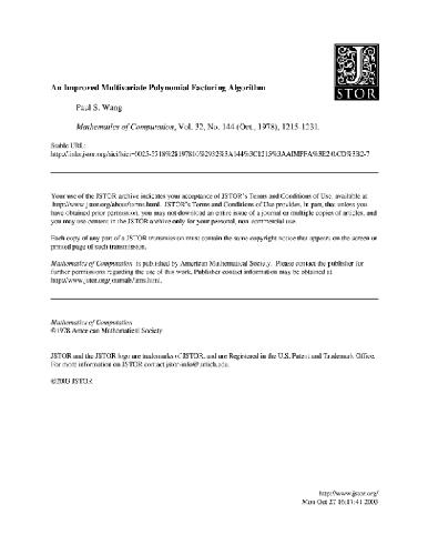 Improved multivariate polynomial factoring algorithm