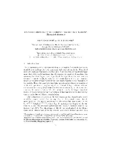 Complexity of computing determinants 2001