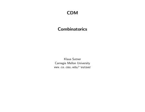 Combinatorics