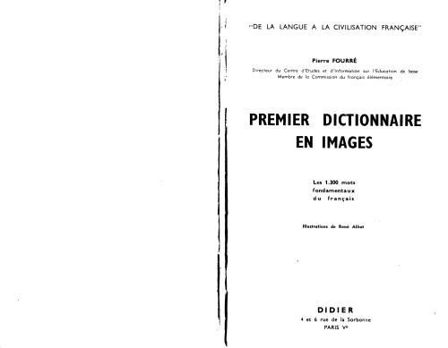 Premier dictionnaire en images