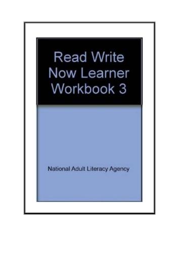 Read Write Now Learner Workbook 3