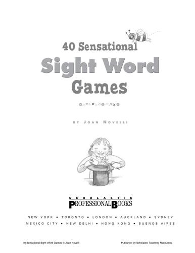 40 sensational sight word games