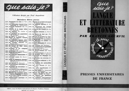 Langue et litterature bretonnes