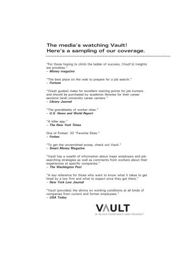 Vault Guide to Veterinary and Animal Careers