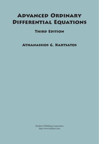 Advanced Ordinary Differential Equations