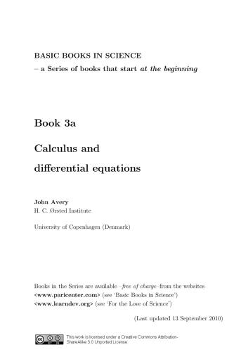 Calculus and differential equations