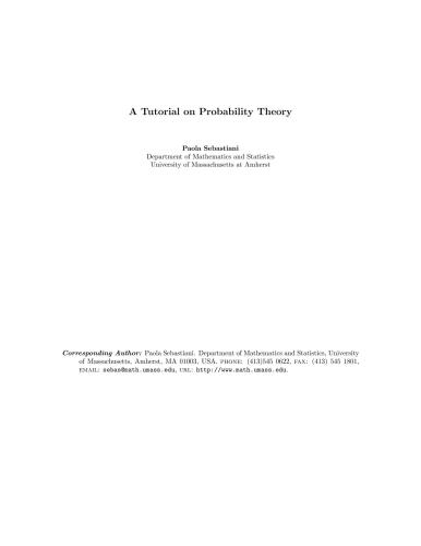 A Tutorial on Probability Theory