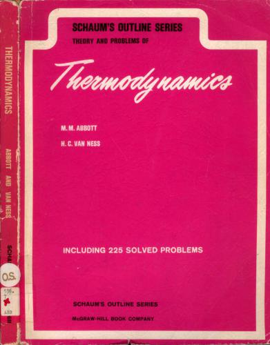 Schaum's outline of theory and problems of thermodynamics