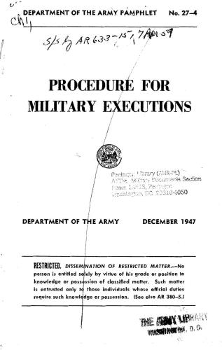 Procedure for Military Executions