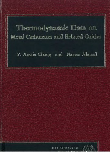 Thermodynamic Data on Metal Carbonates and Related Oxides