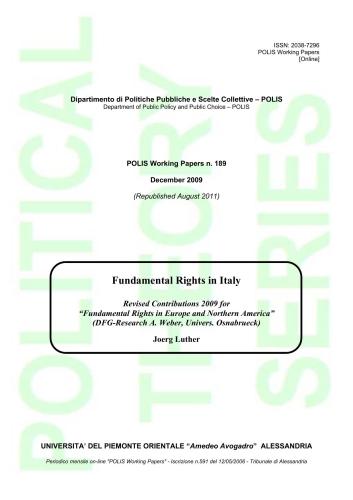 Fundamental rights in Italy