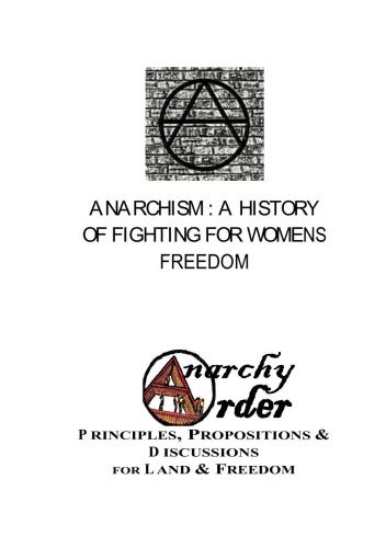 Anarchism: A History of Fighting for Women’s Freedom