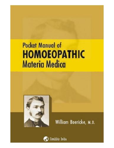 Pocket Manual of Homoeopathic Materia Medica