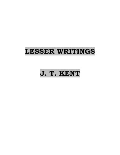 Lesser Writings