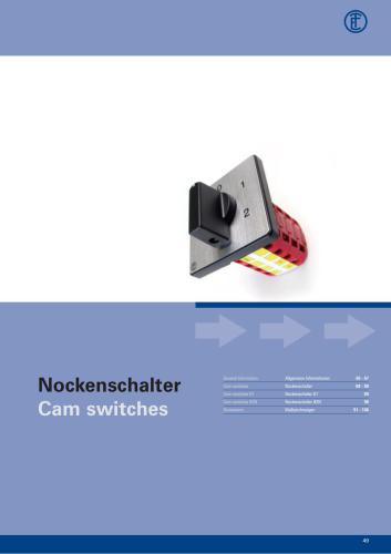 Nockenschalter. Cam switches