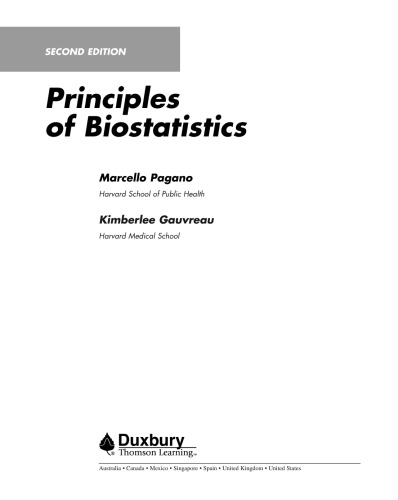 Principles of Biostatistics