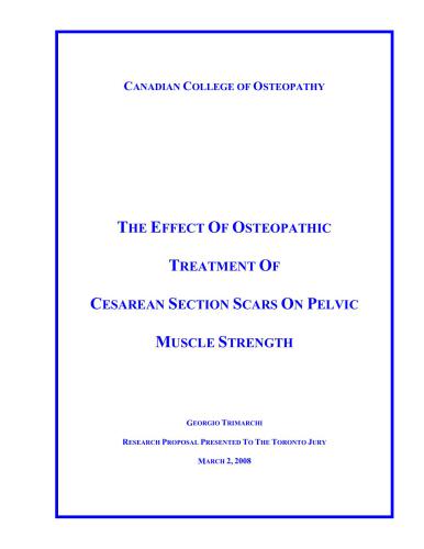 The effect of osteopathic treatment of Cesarean section Scars on pelvic muscle strength