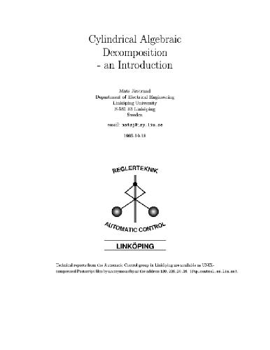 Introduction to cylindrical algebraic decomposition