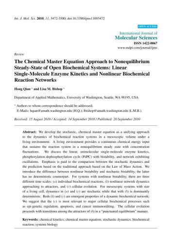 The Chemical Master Equation Approach to Nonequilibrium Steady-State of Open Biochemical Systems: Linear Single-Molecule Enzyme Kinetics and Nonlinear Biochemical Reaction Networks