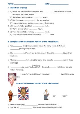 Simple Past or Present Perfect? (Worksheet)