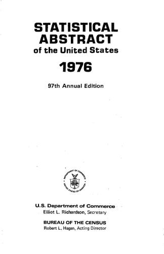 Statistical Abstracts of the United States 1976