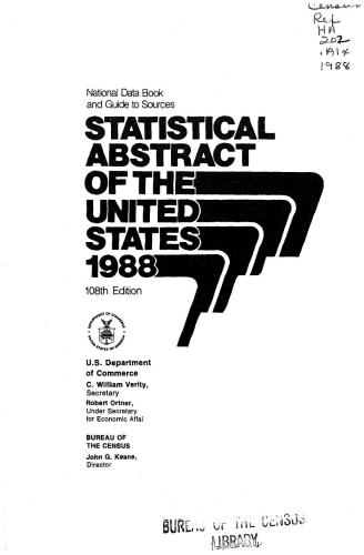 Statistical Abstracts of the United States 1988