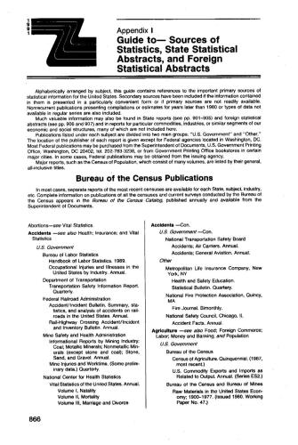 Statistical Abstracts of the United States 1991