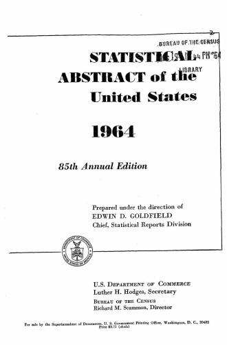 Statistical Abstracts of the United States 1964