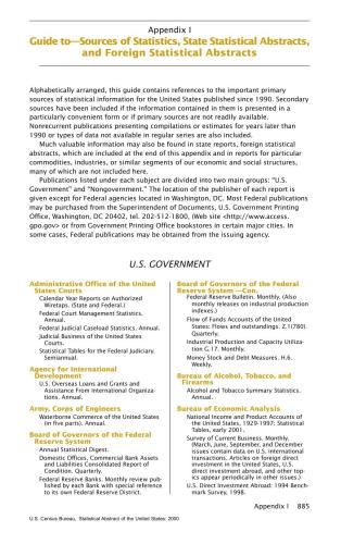 Statistical Abstracts of the United States 2000