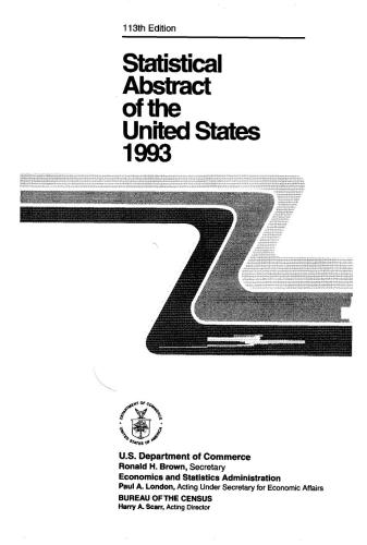 Statistical Abstracts of the United States 1993