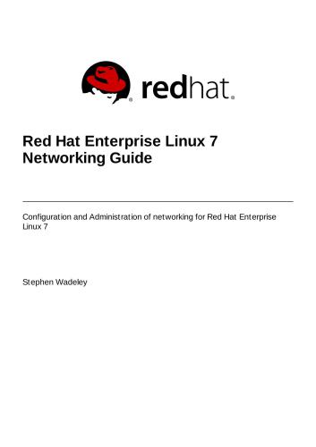 Red Hat Enterprise Linux 7 Networking Guide