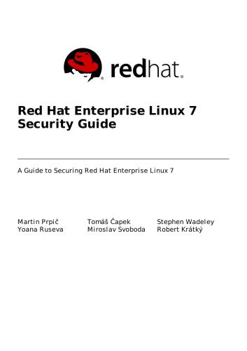 Red Hat Enterprise Linux 7 Security Guide