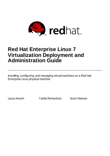 Red Hat Enterprise Linux 7 Virtualization Deployment and Administration Guide