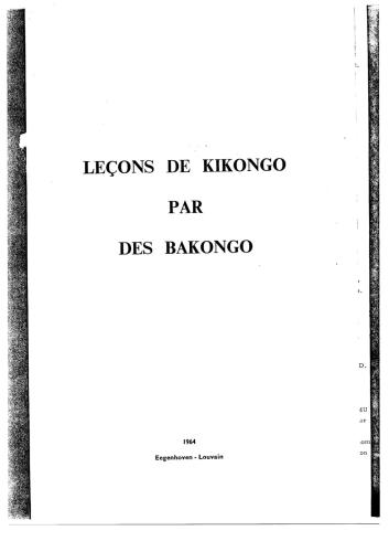 Leçons de Kikongo par des Bakongo