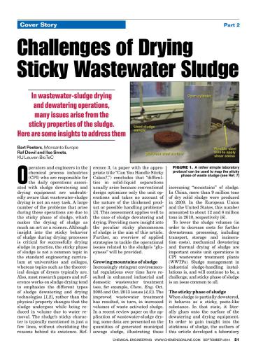 Challanges of Drying Sticky Waste Water Sludge