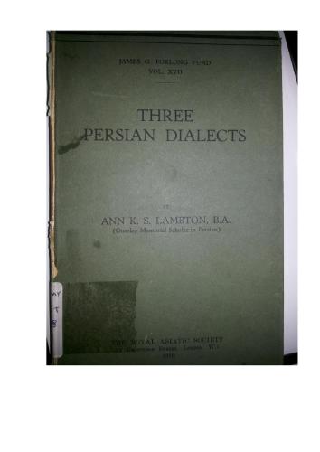 Three Persian Dialects