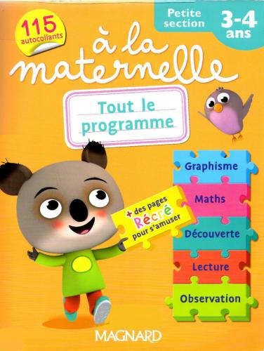 À la maternelle. 3-4 ans