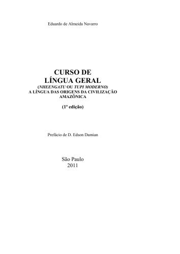 Curso de Língua Geral: Nheengatu ou Tupi Moderno