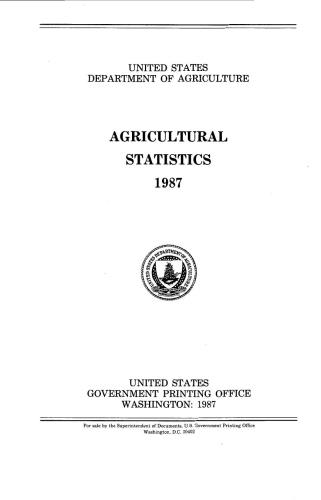 Agricultural statistics 1987