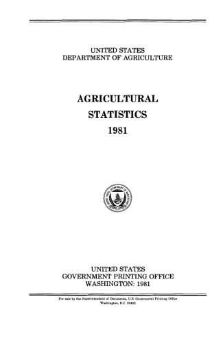 Agricultural statistics 1981