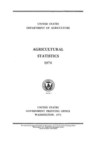 Agricultural statistics 1974