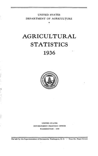 Agricultural statistics 1936