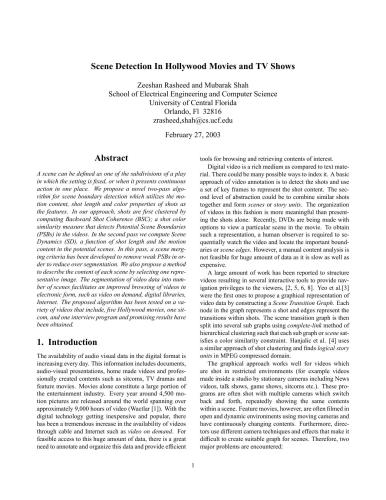 Scene detection in Hollywood movies and TV shows