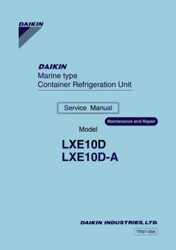 Marine type Conteiner Refrigeration Unit. Service Manual. Model LXE10D, LXE10D-A