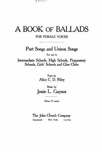 A Book of Ballads for Female Voices